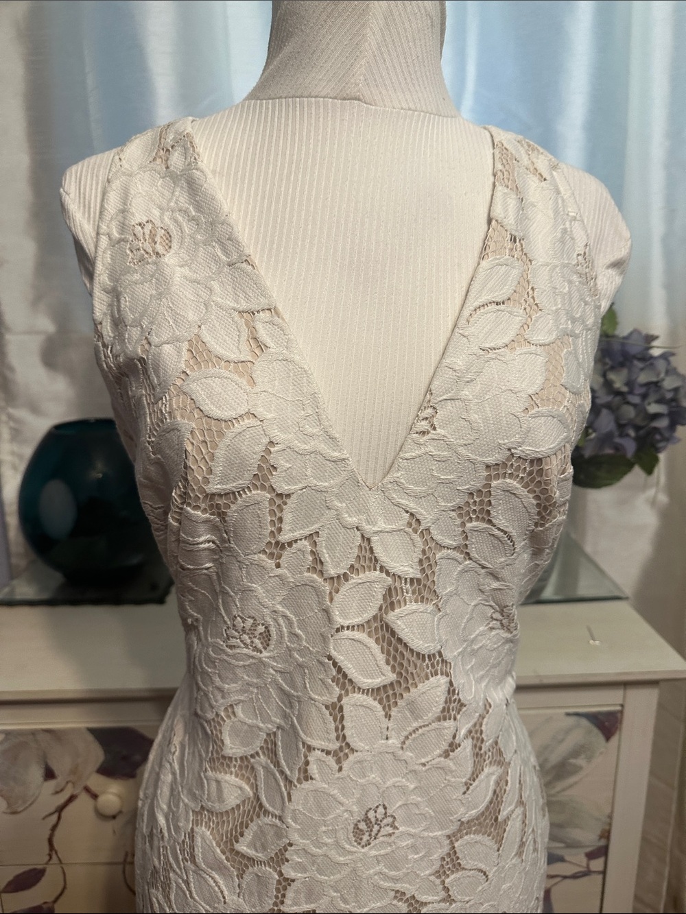Tadashi Shoji Cream Lace Dress